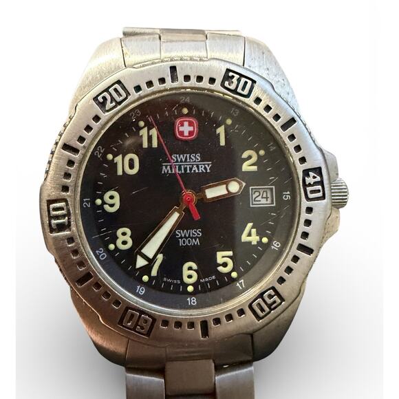 Swiss Military Hanowa Men's Diver Watch 095.0489 - Stainless Steel 100M Water